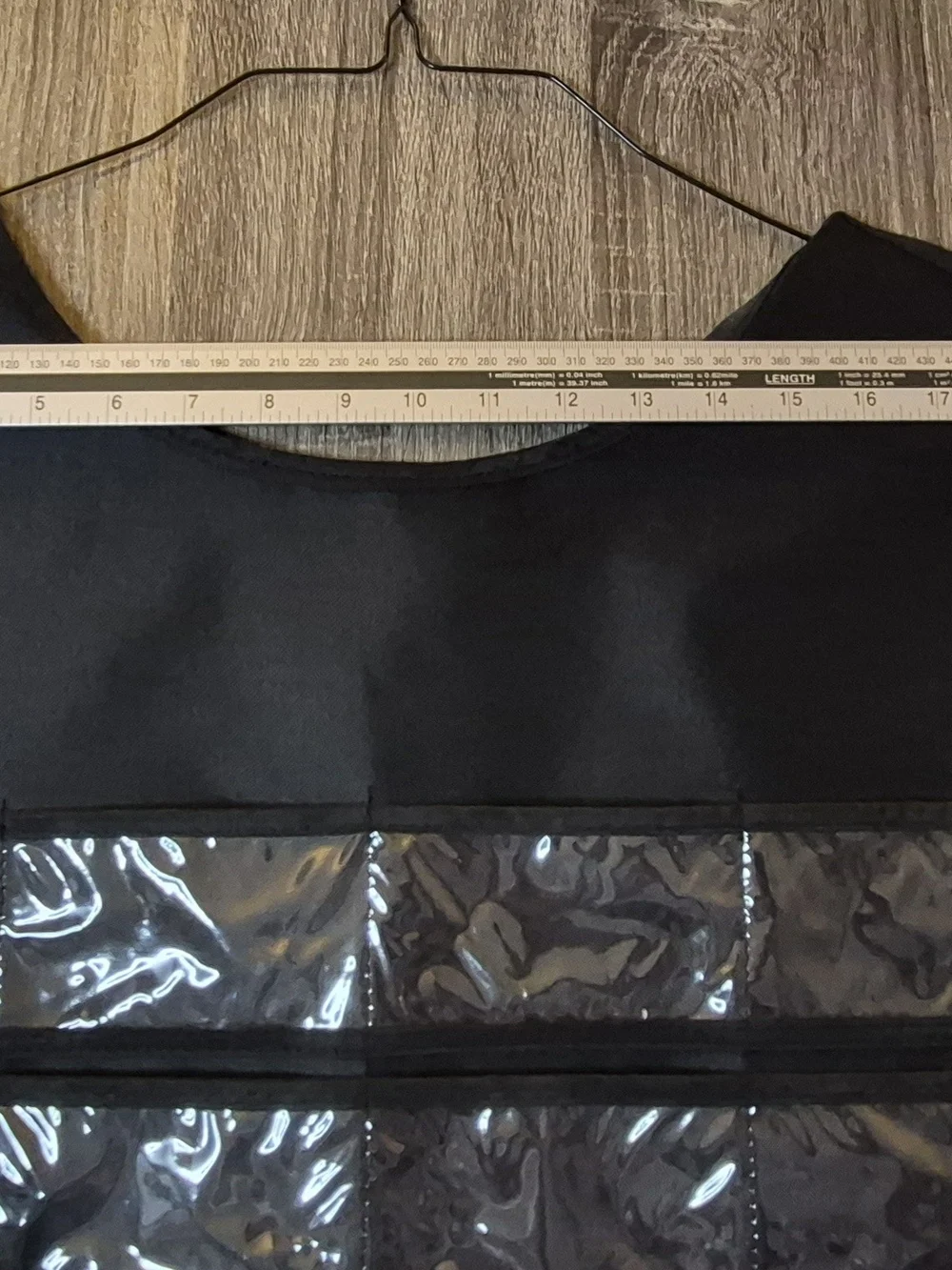 Black Clear Pocket Jewelry Organizer - Hanging Accessory Storage